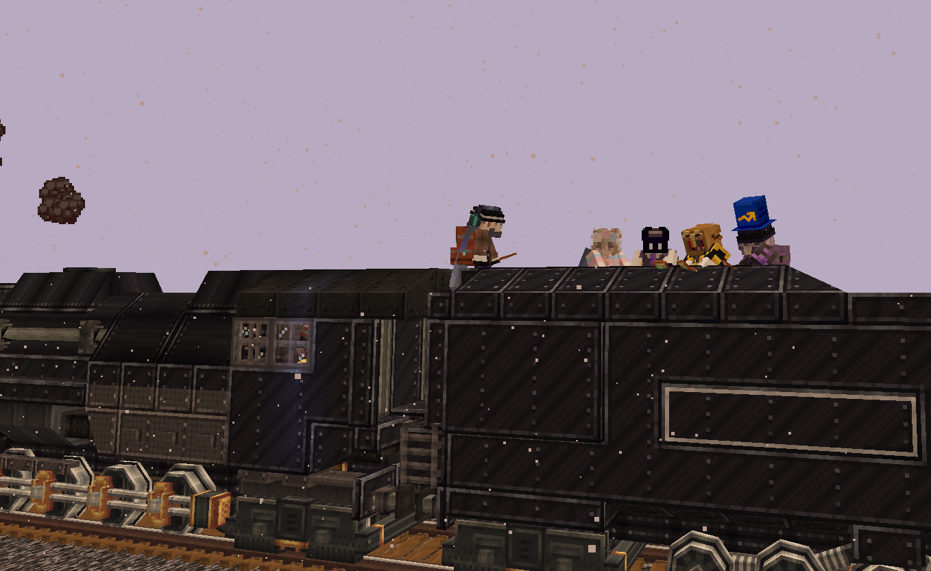 The gang on wither's train!